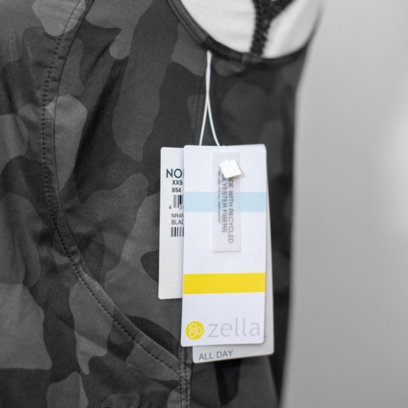 NWT Nordstrom Zella XXS Women’s Lightweight Camo Tank Top – Black Camo - Picture 12 of 13